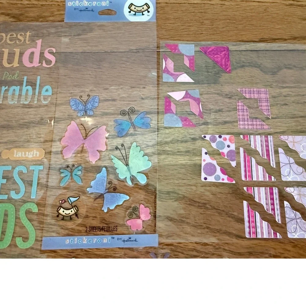Vellum Scrapbook Sticker Lot Flowers Butterflies Birthday Best Friends